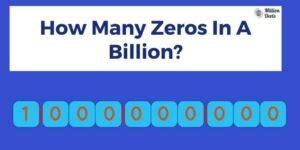 How many zeros are in million 3 million, and other related information